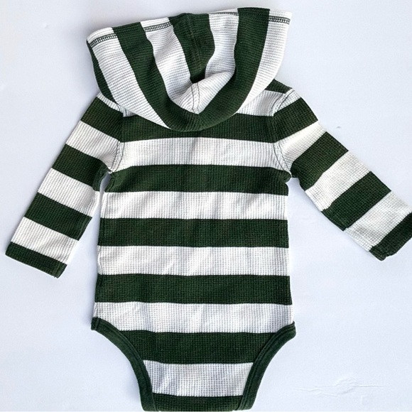 GEN2 Spartans Rugby Striped Long Sleeve Hooded Onesie Creeper Unisex One Piece - Picture 3 of 9
